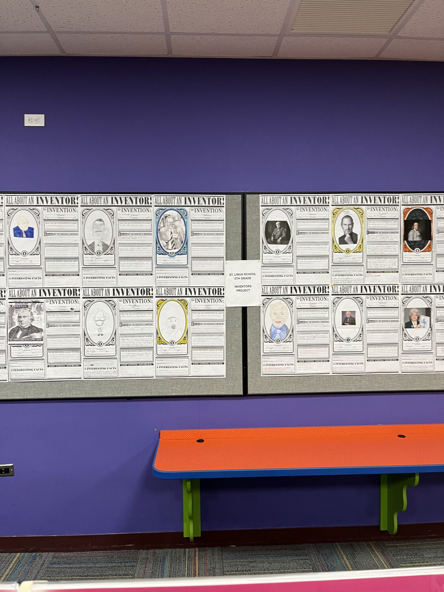 Oak Lawn Public Library Displays Student Work! St. Linus School